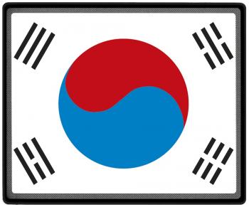 Mousepad Mauspad mit Motiv - Südkorea Fahne - 82138 - Gr. ca. 24  x 20 cm