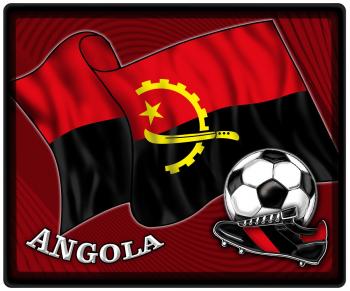 Mousepad Mauspad - Angola Fahne Fußball - 83012 Gr. 24 x 20cm
