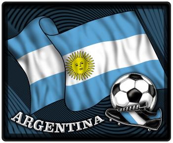 Mousepad Mauspad - Argentinien Fahne Fußball - 83014 Gr. 24 x 20cm