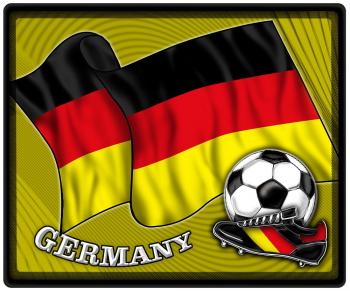Mauspad mit Motiv - Germany Deutschland Flagge Fußball - 83040 - Gr. ca. 24 x 20 cm