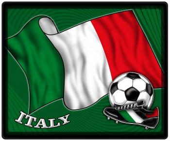 Mousepad Mauspad mit Motiv - Italien Fahne Fußball Fußballschuhe - 83070 - Gr. ca. 24  x 20 cm