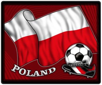 Mousepad Mauspad mit Motiv - Polen Flagge Fußball Fußballschuhe - 83132 - Gr. ca. 24  x 20 cm