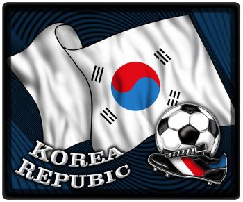 Mousepad Mauspad mit Motiv - Südkorea Fahne Fußball Fußballschuhe - 83138 - Gr. ca. 24  x 20 cm