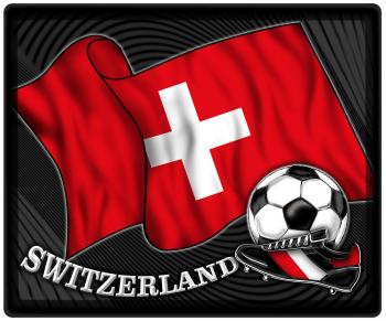 Mousepad Mauspad mit Motiv - Schweiz Fahne Fußball Fußballschuhe - 83144 - Gr. ca. 24  x 20 cm