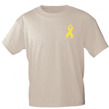 T-Shirt mit Print - Schleife Band Solidarität - 85190 Beige Gr. S-2XL