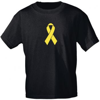 T-Shirt mit Print - Schleife Band Solidarität - 85193 Schwarz Gr. S-2XL