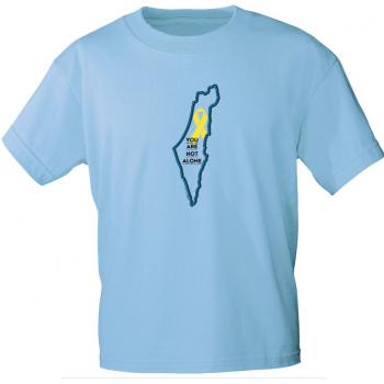 T-Shirt mit Print - You Are not alone - 85207 Hellblau Gr. S - 2XL
