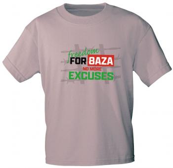 T-Shirt mit Print Textildruck - Freedom For 8AZA No More Excuses - 85225 Mauve Gr. S-2XL