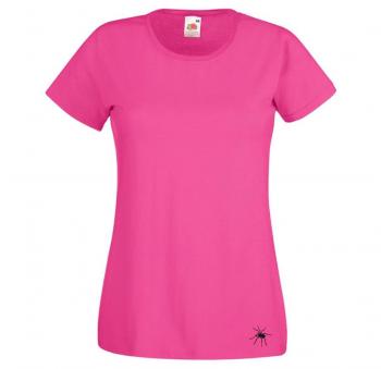 Girly-Shirt mit beidseitigem Print - Spinne Spider - 85229 Rosa Gr. XS-2XL