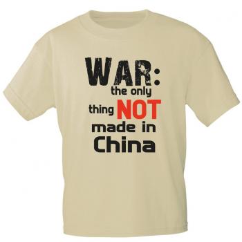 T-Shirt mit Print - WAR: the only thing NOT made in China - 85246 Naturfarben Gr. S-2XL