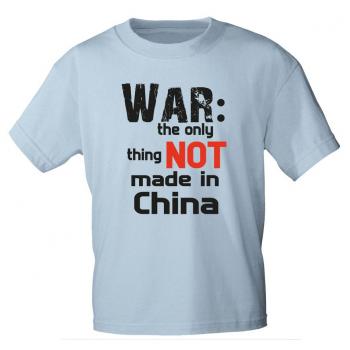 T-Shirt mit Print - WAR: the only thing NOT made in China - 85247 Hellblau Gr. S-2XL