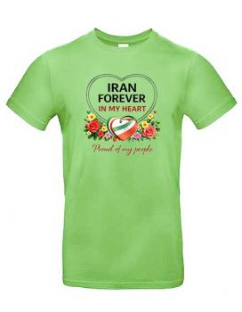 T-Shirt mit Print - IRAN FOREVER - Proud of my People - 85253 Grün Gr. S-2XL