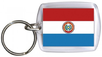 Schlüsselanhänger Anhänger - PARAGUAY - Gr. ca. 4x5cm - 81128 -  Keyholder WM Länder