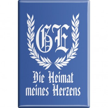 Kühlschrankmagnet - GE-Die Heimat meines Herzens - Gr. ca. 8 x 5,5 cm - 38257 - Küchenmagnet