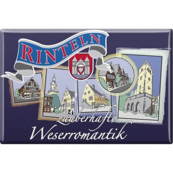 Küchenmagnet - Wasserromantik Rinteln - Gr. ca. 8 x 5,5 cm - 38786 - Magnet Kühlschrankmagnet