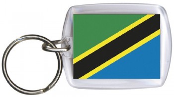 Schlüsselanhänger Anhänger - TANSANIA - Gr. ca. 4x5cm -81166 - Keyholder WM Länder