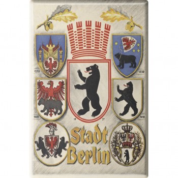 Magnet Nostalgie - Wappen Berlin - Gr. ca. 8 x 5,5 cm - 38716 - Küchenmagnet
