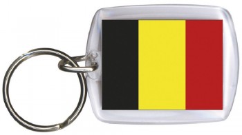 Schlüsselanhänger Länderfahne - BELGIEN - Gr. ca. 4x5cm - 81023