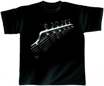 T-Shirt unisex mit Print - Space Guitar - von ROCK YOU MUSIC SHIRTS - 10382 schwarz - Gr. S