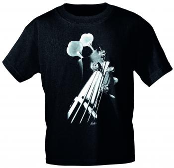 T-Shirt unisex mit Print - Ricky - von ROCK YOU MUSIC SHIRTS - 10747 schwarz - Gr. XL
