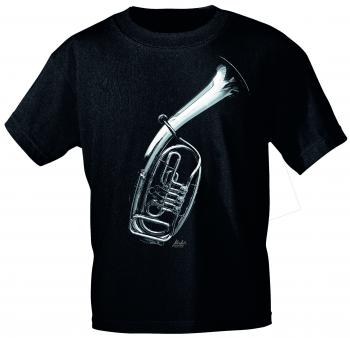T-Shirt mit Print - Tenorhorn - 10745 - ROCK YOU MUSIC SHIRTS - Gr. S