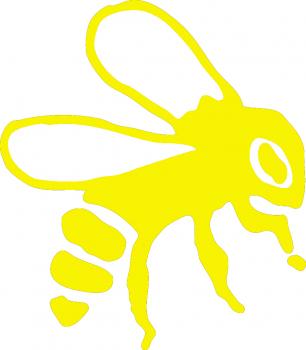 Aufkleber Applikation - Biene - AP1067 - gelb / 30cm