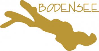 PVC- Applikations- Aufkleber "Bodensee"  25 cm groß in 8 Farben AP2002 gold