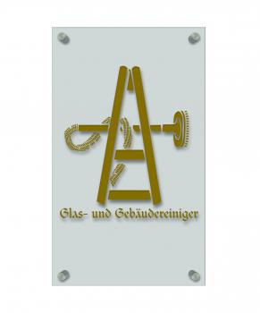 Zunftschild Handwerkerschild - Glas und Gebäudereiniger - beschriftet auf edler Acryl-Kunststoff-Platte – 309406