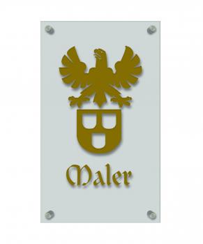 Zunftschild Handwerkerschild - Maler - beschriftet auf edler Acryl-Kunststoff-Platte – 309448