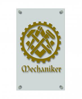 Zunftschild Handwerkerschild - Mechaniker - beschriftet auf edler Acryl-Kunststoff-Platte – 309439