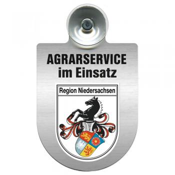 Einsatzschild für Windschutzscheibe incl. Saugnapf - Agrarservice im Einsatz - 309739-  Wappen nach Wahl
