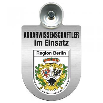Einsatzschild Windschutzscheibe incl. Saugnapf - Agrarwissenschaftler im Einsatz - 393803 - Region Berlin