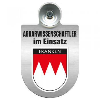 Einsatzschild Windschutzscheibe incl. Saugnapf - Agrarwissenschaftler im Einsatz - 393803 - Region Franken