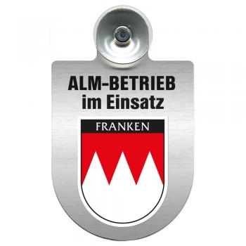 Einsatzschild Windschutzscheibe incl. Saugnapf - Alm Betrieb im Einsatz - 393804 - Region Franken