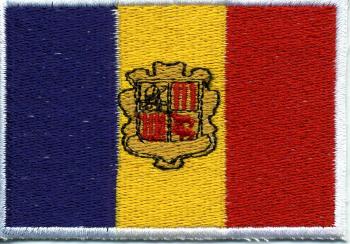 Aufnäher - Andorra Fahne - 21568 - Gr. ca. 8 x 5 cm