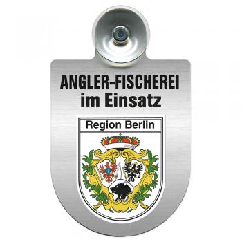 Einsatzschild Windschutzscheibe incl. Saugnapf - Angler-Fischerei im Einsatz - 309373-14  - Region Berlin