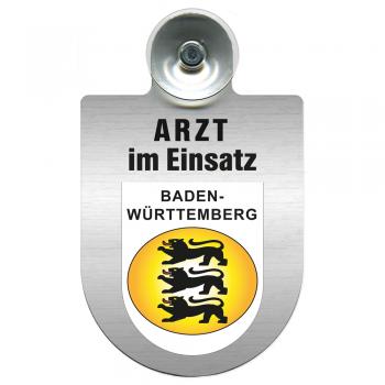 Einsatzschild Windschutzscheibe incl. Saugnapf - Arzt im Einsatz - 309352 Region Baden-Württemberg