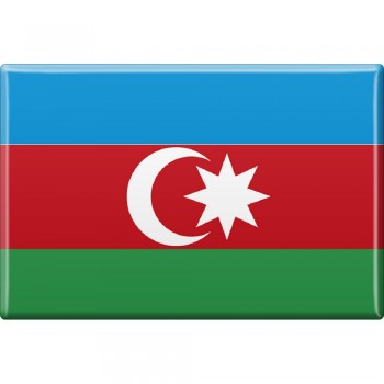 Küchenmagnet - Länderflagge Aserbaidschan - Gr. ca. 8x5,5 cm - 38011 - Magnet