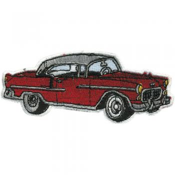 AUFNÄHER - roter Oldtimer Car - 04120 Gr. ca. 10,5 x 4 cm - Patches Stick Applikation