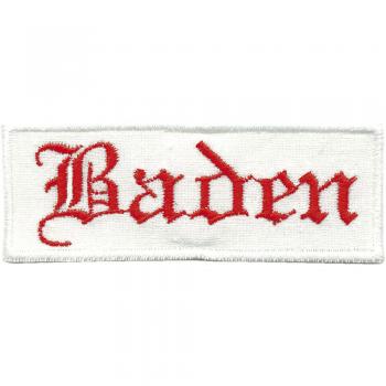 AUFNÄHER - Baden - 00485 weiß - Gr. ca. 8 x 2,5cm