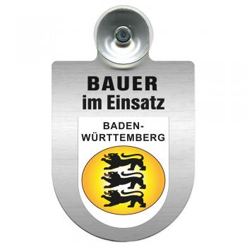 Einsatzschild Windschutzscheibe incl. Saugnapf - Bauer im Einsatz - 309736-1 Region Baden-Württemberg