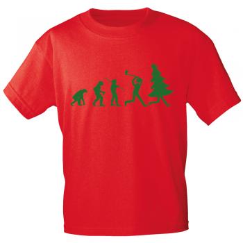 T-Shirt mit Print - Baumfäller - 12674 rot - Gr. M