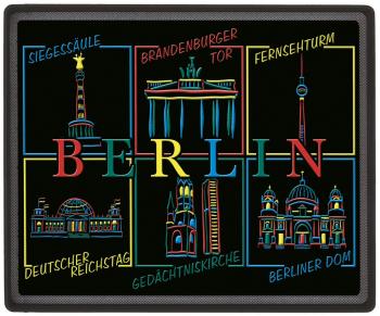 Mousepad Mauspad mit Motiv - Berlin Brandenburger Tor Siegessäule Fernsehturm - 22701 - Gr. ca. 24 x 20 cm ca. 24x20cm - Berlin -