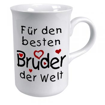 Tasse mit Print für den besten Bruder weiss 57589