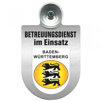 Einsatzschild Windschutzscheibe incl. Saugnapf - Betreuungsdienst im Einsatz - 309728 - Region Baden-Württemberg