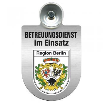 Einsatzschild Windschutzscheibe incl. Saugnapf - Betreuungsdienst im Einsatz - 309728 - Region Berlin