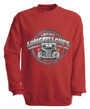 Sweatshirt mit Print - Longfellows - versch. farben zur Wahl - S10281 - Gr. rot / XL