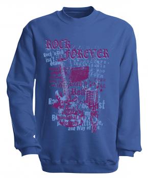 Sweatshirt mit Print - Rock forever - S10254 - Royal / XL