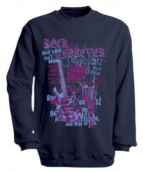 Sweatshirt mit Print - Rock forever - S10254 - Navy / XL
