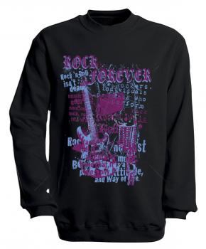 Sweatshirt mit Print - Rock forever - S10254 - schwarz / XXL